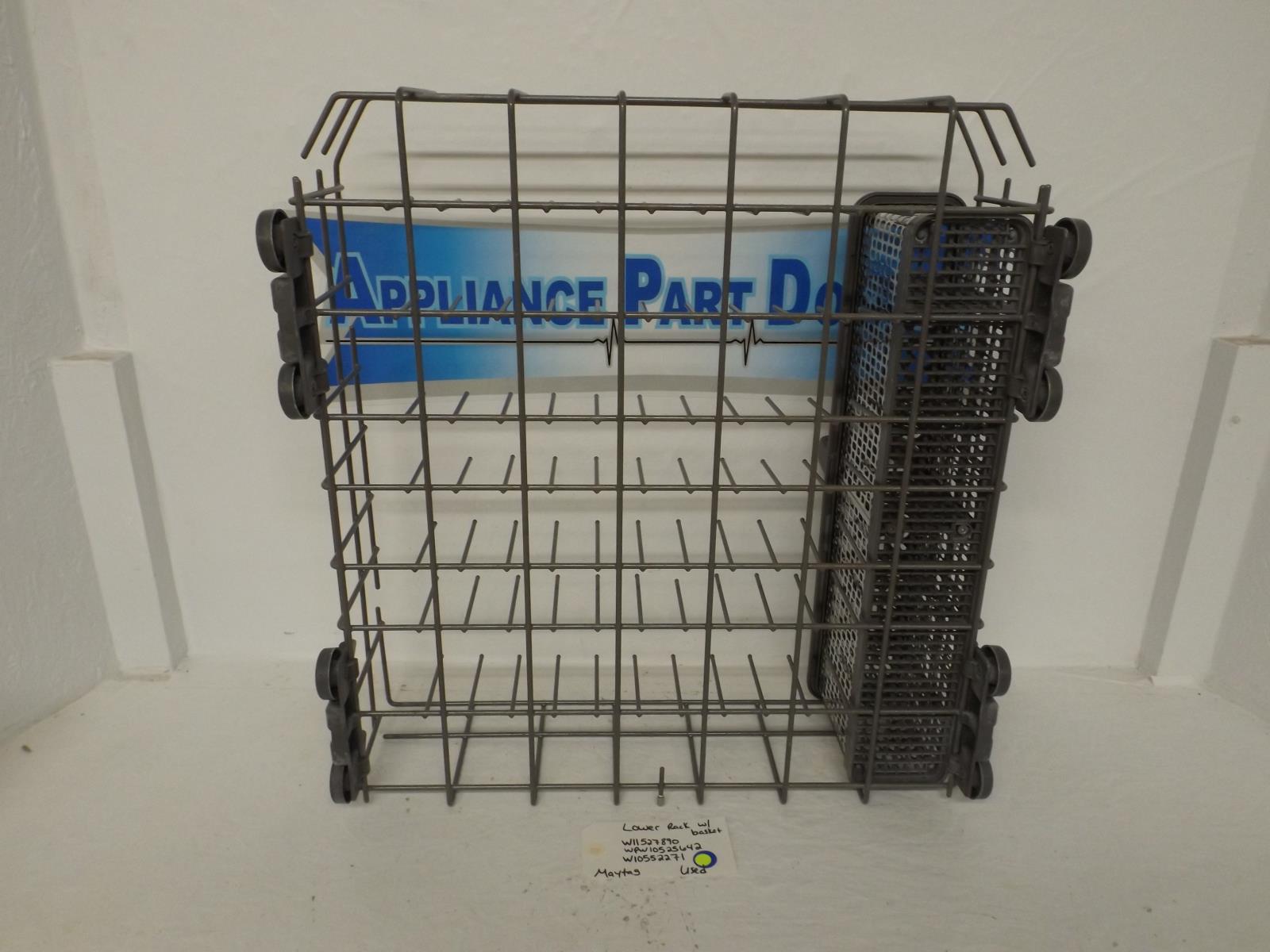 Maytag Dishwasher W11527890 WPW10525642 W10552271 Lower Rack Used Maytag Dishwasher W11527890 WPW10525642 W10552271 Lower Rack Used